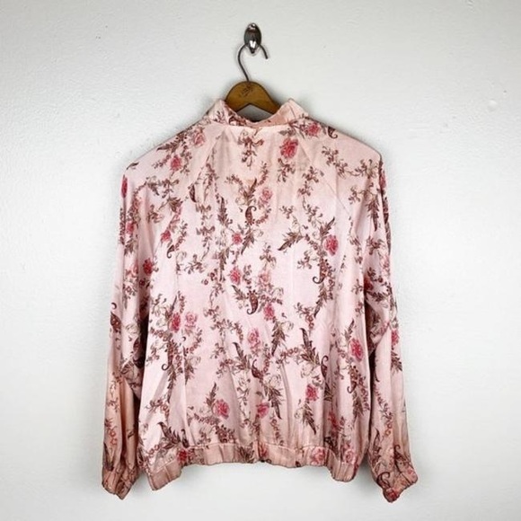 Haute Hippie Clara Floral Bomber Jacket in Pink - Picture 2 of 4